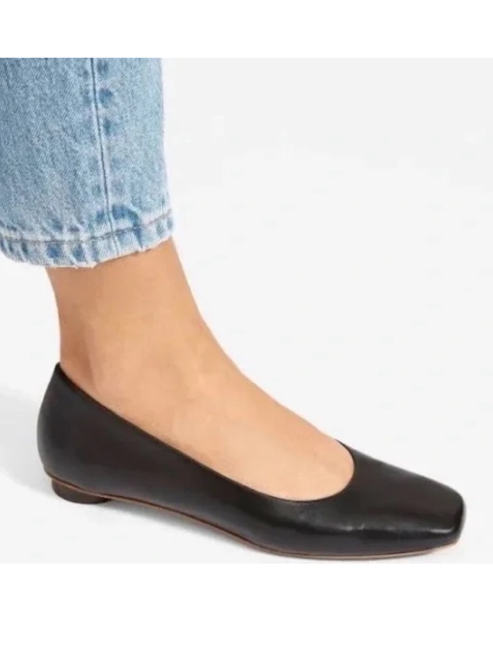 EVERLANE The 90s Black Square-Toe Ballet Flats 10.5